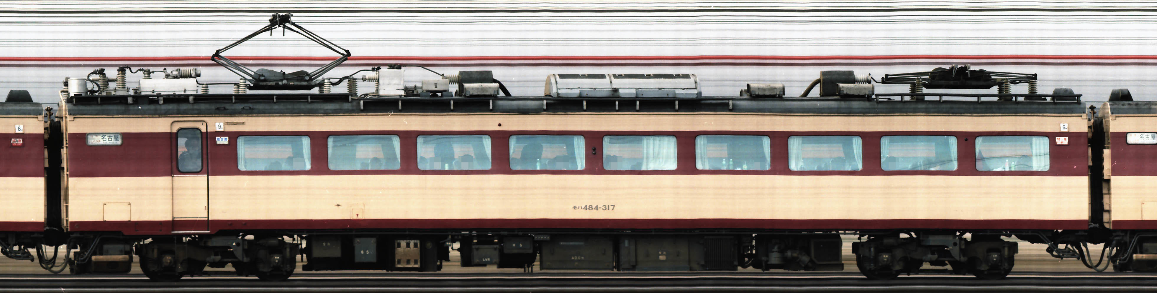 JR西日本 国鉄485系電車 しらさぎ クハ481-124 新疋田駅 鉄道